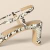 imageAmazon Essentials Womens Strappy Block Heel SandalsGrey Faux Snakeskin