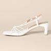 imageAmazon Essentials Womens Strappy Block Heel SandalsWhite Faux Leather