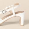imageAmazon Essentials Womens Strappy Block Heel SandalsWhite Faux Leather