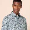 imageAmazon Essentials mens Shortsleeve Regularfit Stretch Poplin ShirtBlue Floral