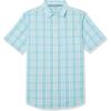 imageAmazon Essentials mens Shortsleeve Regularfit Stretch Poplin ShirtLight Blue White Medium Plaid