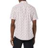 imageAmazon Essentials mens Shortsleeve Regularfit Stretch Poplin ShirtLight Pink Palm Leaf Print