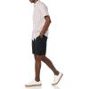 imageAmazon Essentials mens Shortsleeve Regularfit Stretch Poplin ShirtLight Pink Palm Leaf Print