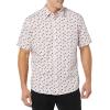 imageAmazon Essentials mens Shortsleeve Regularfit Stretch Poplin ShirtLight Pink Palm Leaf Print