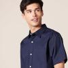 imageAmazon Essentials mens Shortsleeve Regularfit Stretch Poplin ShirtNavy