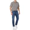 imageAmazon Essentials mens Shortsleeve Regularfit Stretch Poplin ShirtNavy Peach Plaid