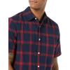 imageAmazon Essentials mens Shortsleeve Regularfit Stretch Poplin ShirtNavy Red Buffalo Plaid