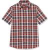 imageAmazon Essentials mens Shortsleeve Regularfit Stretch Poplin ShirtNavy Red White Plaid