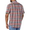 imageAmazon Essentials mens Shortsleeve Regularfit Stretch Poplin ShirtNavy Red White Plaid