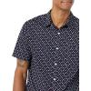 imageAmazon Essentials mens Shortsleeve Regularfit Stretch Poplin ShirtNavy Roses