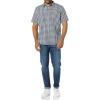 imageAmazon Essentials mens Shortsleeve Regularfit Stretch Poplin ShirtNavy White Gingham