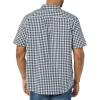 imageAmazon Essentials mens Shortsleeve Regularfit Stretch Poplin ShirtNavy White Gingham