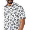 imageAmazon Essentials mens Shortsleeve Regularfit Stretch Poplin ShirtNavy White Palm Leaf