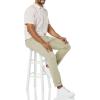imageAmazon Essentials mens Shortsleeve Regularfit Stretch Poplin ShirtPink White Double Stripe