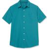 imageAmazon Essentials mens Shortsleeve Regularfit Stretch Poplin ShirtTeal Blue