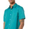 imageAmazon Essentials mens Shortsleeve Regularfit Stretch Poplin ShirtTeal Blue