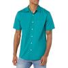 imageAmazon Essentials mens Shortsleeve Regularfit Stretch Poplin ShirtTeal Blue