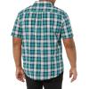 imageAmazon Essentials mens Shortsleeve Regularfit Stretch Poplin ShirtTeal Blue White Plaid