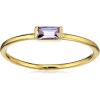 imageAmazon Essentials 18K Yellow Gold Plated Sterling Silver Cubic Zirconia Fashion Stackable Ring previously Amazon CollectionAmethyst Purple February