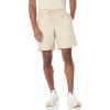 imageAmazon Essentials Mens 8quot Inseam RelaxedFit Drawstring Walk Shorts Available in Plus SizeKhaki Brown White Stripe