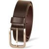 imageAmazon Essentials Mens Classic Jean Leather BeltBrown