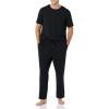imageAmazon Essentials Mens Cotton Modal TShirt and FullLength Bottom Pajama SetBlack
