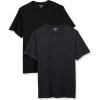 imageAmazon Essentials Mens Cotton RegularFit ShortSleeve Crewneck TShirt Pack of 2BlackCharcoal Heather