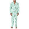 imageAmazon Essentials Mens Flannel Pajama SetEcru Festive Tree