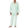 imageAmazon Essentials Mens Flannel Pajama SetMint Green Forest Animals
