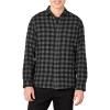 imageAmazon Essentials Mens Flannel Shirts Long Sleeve SlimFit Button Down PlaidBlack Charcoal Buffalo Plaid