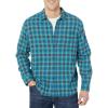 imageAmazon Essentials Mens Flannel Shirts Long Sleeve SlimFit Button Down PlaidBlack Teal Blue Plaid