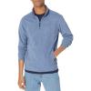 imageAmazon Essentials Mens Fleece Jacket 14 Zipper PulloverBlue Heather