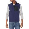 imageAmazon Essentials Mens FullZip Polar Fleece Vest Available in Big ampamp TallBlack Navy Color Block