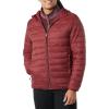 imageAmazon Essentials Mens Lightweight WaterResistant Packable Hooded Puffer JacketDark Red