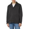 imageAmazon Essentials Mens LongSleeve Fleece ShawlCollar CardiganCharcoal Heather
