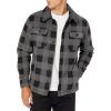 imageAmazon Essentials Mens LongSleeve Polar Fleece Shirt Jacket for WinterBlack Charcoal Buffalo Plaid