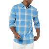 Light Blue Orange Plaid
