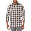 Navy Peach Plaid