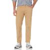 imageAmazon Essentials Mens Pants RelaxedFit 5Pockets Stretch TwillDark Khaki Brown