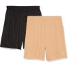 imageAmazon Essentials Mens Performance Tech LooseFit Shorts Available in Big ampamp Tall Pack of 2BlackCamel