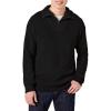 imageAmazon Essentials Mens QuarterZip RibKnit RelaxedFit SweaterBlack
