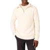 imageAmazon Essentials Mens QuarterZip RibKnit RelaxedFit SweaterEggshell White