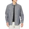 imageAmazon Essentials Mens RegularFit LongSleeve Chambray ShirtGrey