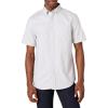 imageAmazon Essentials Mens RegularFit Short Sleeve Stretch Oxford Shirt with PocketLight Grey