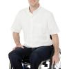 imageAmazon Essentials Mens RegularFit Short Sleeve Stretch Oxford Shirt with PocketWhite