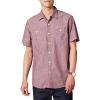 imageAmazon Essentials Mens RegularFit ShortSleeve ButtonDown Chambray ShirtBurgundy