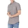 imageAmazon Essentials Mens RegularFit ShortSleeve ButtonDown Chambray ShirtDark Grey