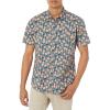Navy Peach Pineapple Print