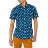 imageAmazon Essentials Mens RegularFit ShortSleeve Print ShirtTeal Blue Birds