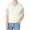 imageAmazon Essentials Mens RelaxedFit VNeck Sweater VestIvory